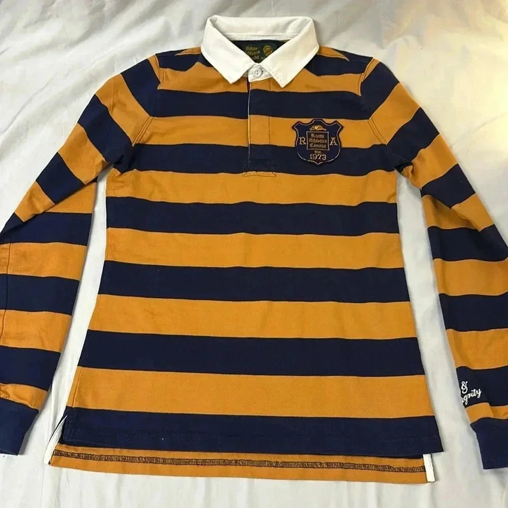 ⭐️ Roots Athletics Department - long sleeve Polo shirt. Size M